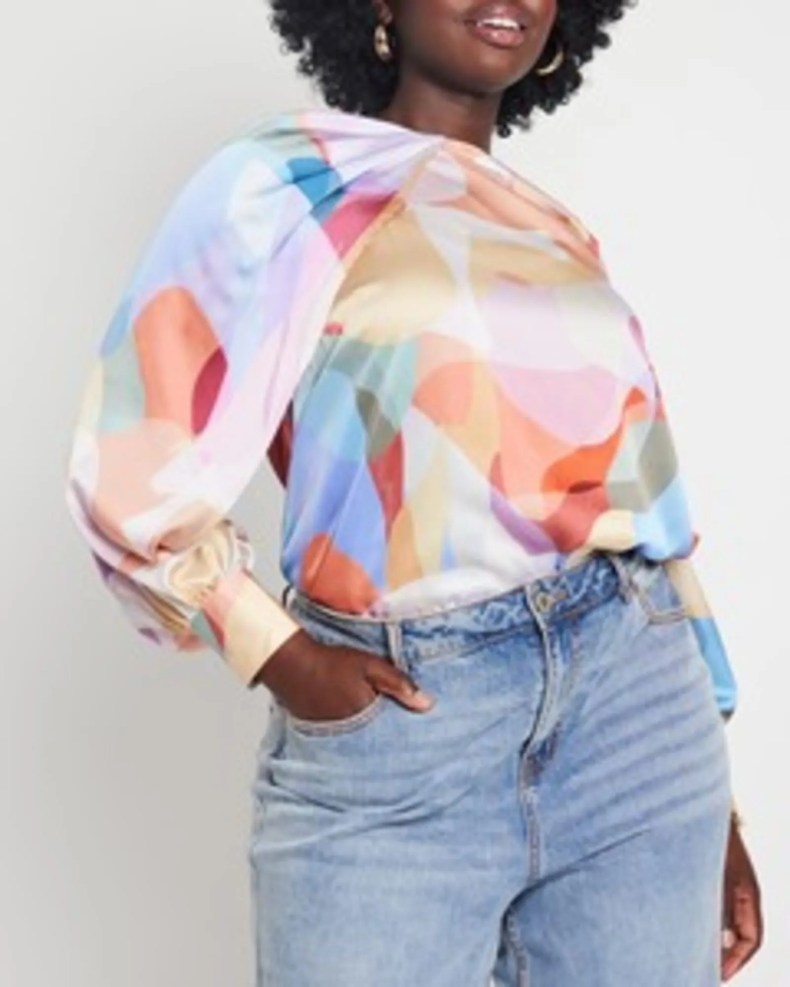 Cynthia Draped Satin Blouse | Retro Refresh