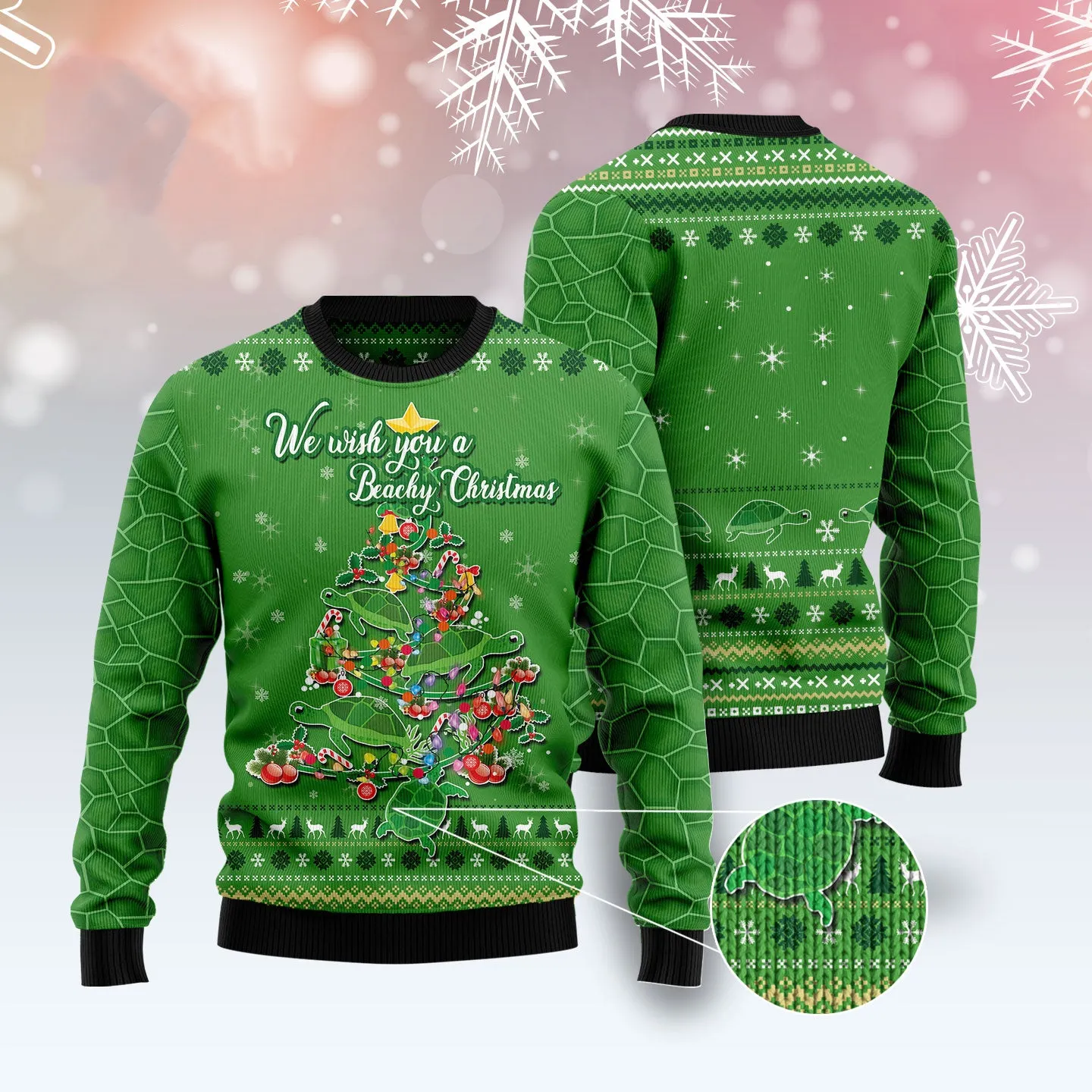 Turtle Christmas Tree Ugly Christmas Sweater, Gift for Turtle Lovers Christmas